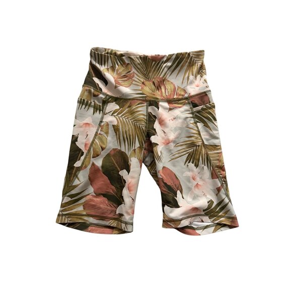 OLD NAVY Active Powersoft Floral Tropical Bike Shorts Size Small - Picture 8 of 8